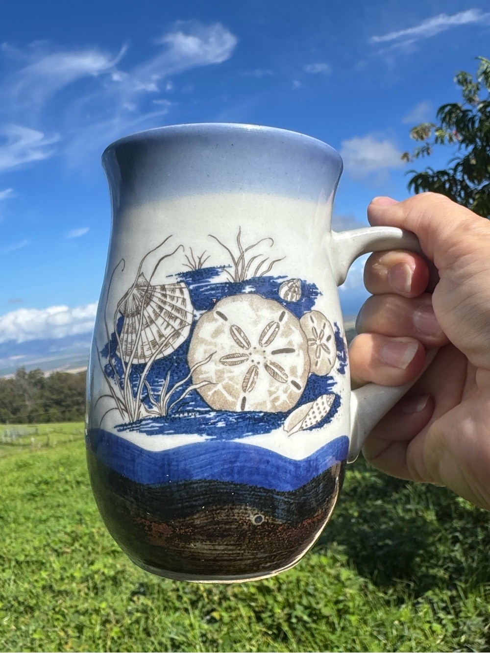 OTAGIRI JAPAN COFFEE MUg TOKI JAPAN MUG OCEAN SEA SHELLS VTG